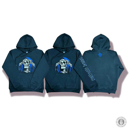 Blue "Jerzie Heart" Black Hoodie